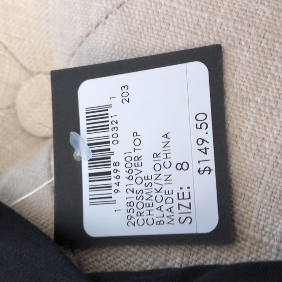 Club Monaco Black Crossover Sleeveless Blouse - Picture 3 of 7